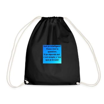 intelligent ou pas? - Sac de sport léger - noir - Devant