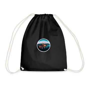 Turecie city by night - Drawstring Bag - black - Front