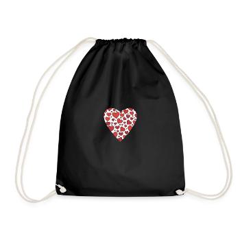 Amour Cœurs Abondance - Sac de sport léger - noir - Devant