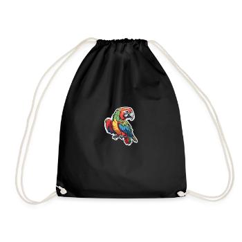 Perroquet ara coloré » - Sac de sport léger - noir - Devant
