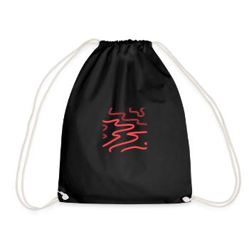 Abstract Kiln - Drawstring Bag - black - Front