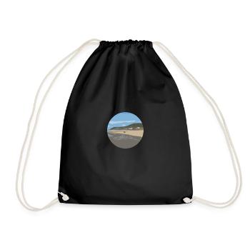 Beach - Drawstring Bag - black - Front