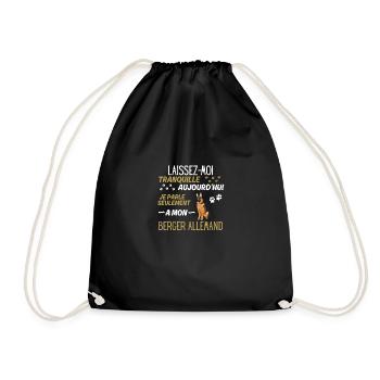 Berger allemand humour - Sac de sport léger - noir - Devant
