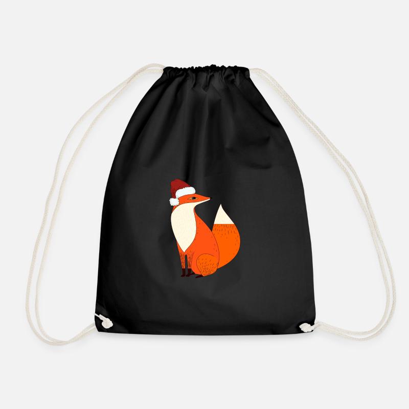 Christmas Fox - Turnbeutel - Schwarz