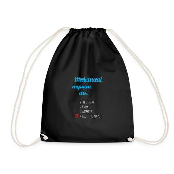 Mechanical Engineer - Drawstring Bag - black - Front