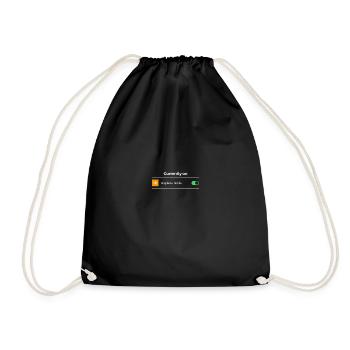 Flightmode - Currently on airplane mode - Drawstring Bag - black - Front