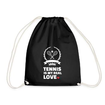 Ich Liebe Tennis - Turnbeutel - Schwarz - Vorne