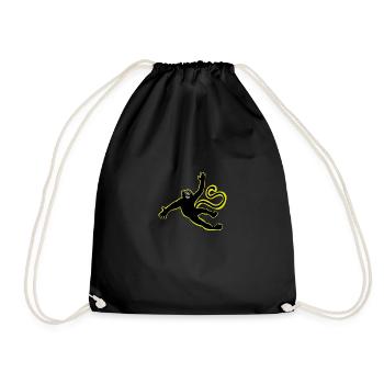 The flying monkey / The flying monkey - Drawstring Bag - black - Front