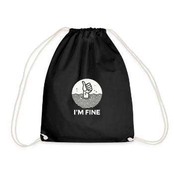 Je vais bien, pouce en l’air. - Sac de sport léger - noir - Devant