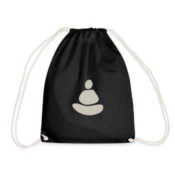 Minimalistische Zen-Meditation - Turnbeutel - Schwarz - Vorne