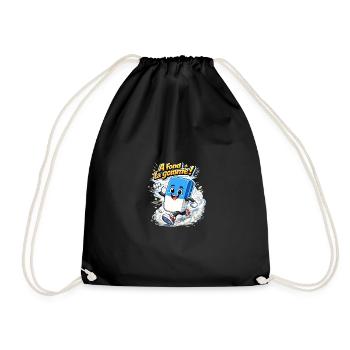 A fond la gomme ! - Sac de sport léger - noir - Devant