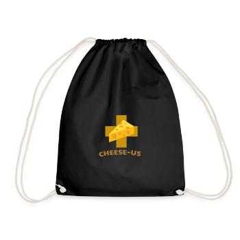 CHEESE / JESUS: Cheese Us - Turnbeutel - Schwarz - Vorne