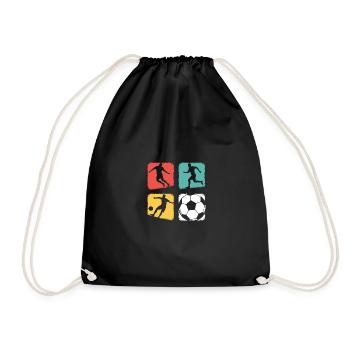 Soccer Design - Boy & Girl - Drawstring Bag - black - Front