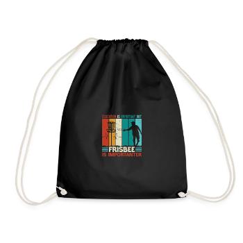 Disc Golf Player Frisbee Player - Drawstring Bag - black - Front