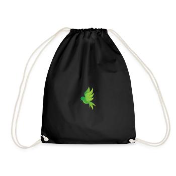 Oiseau vert - Sac de sport léger - noir - Devant