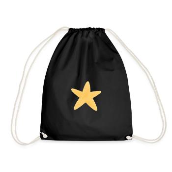 Étoile dorée à l’aquarelle - Sac de sport léger - noir - Devant