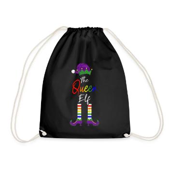 The Queer Elf - Der schwule Weihnachtself - Turnbeutel - Schwarz - Vorne