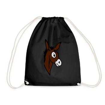 Âne - Sac de sport léger - noir - Devant