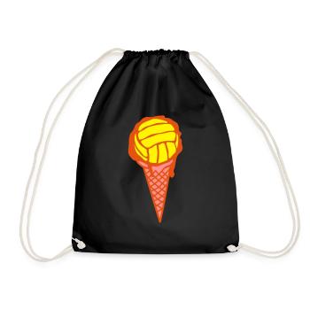 Volleyball waterpolo eis - Turnbeutel - Schwarz - Vorne