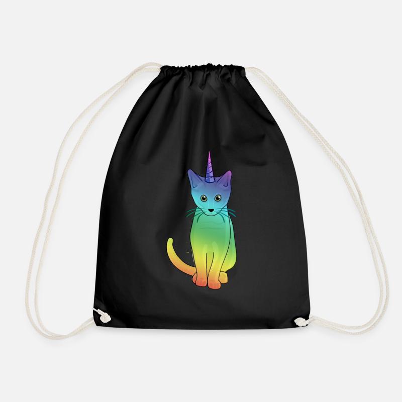 Ich bin ein Caticorn .. Cat Unicorn T-Shirt Einhorn Squad - Turnbeutel - Schwarz