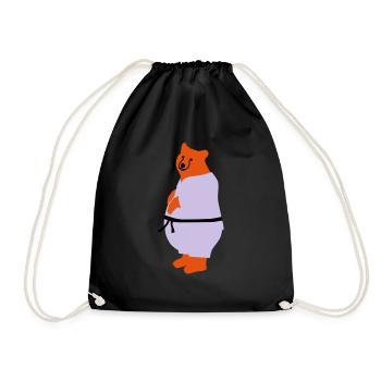 taekwondo bear - Sac de sport léger - noir - Devant