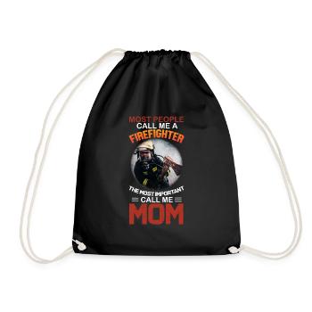 Fire Fighter I Firefighter - Drawstring Bag - black - Front