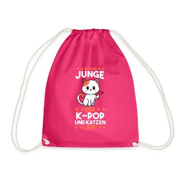 Anime Katzen K-pop - Turnbeutel - Fuchsia - Vorne