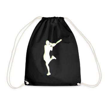 An der Spitze Tennis - Geschenkidee für Tennisfan - Turnbeutel - Schwarz - Vorne