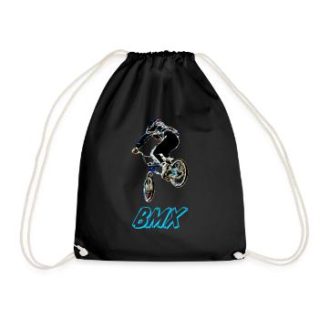BMX Race Racing Mountainbike Motocross - Turnbeutel - Schwarz - Vorne