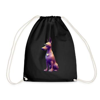 Dobermann - Turnbeutel - Schwarz - Vorne