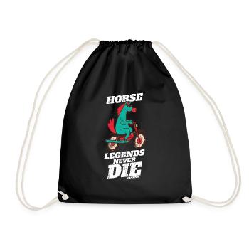 Horse Legends Never Die - Turnbeutel - Schwarz - Vorne
