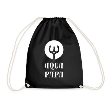 Aqua Papa - Super-héros du quotidien mon Père - Sac de sport léger - noir - Devant