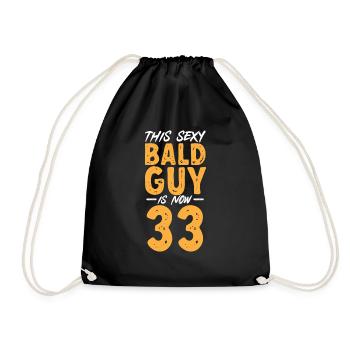 Bald Head Baldness Beard Bald Head - Drawstring Bag - black - Front