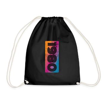 Années 1980 - Sac de sport léger - noir - Devant