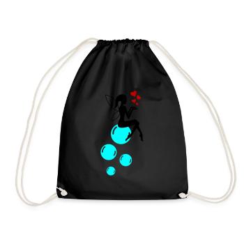 Bulles de savon de fée 02 - Sac de sport léger - noir - Devant