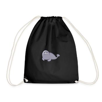 seal - Drawstring Bag - black - Front