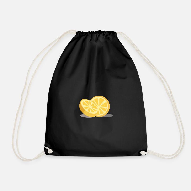 Lemon - Drawstring Bag - black
