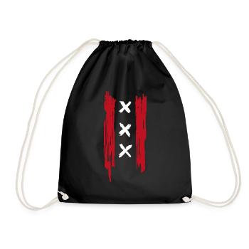 Amsterdam - Drawstring Bag - black - Front