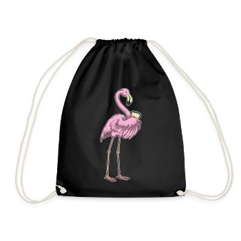 Flamingo Sandwich - Turnbeutel - Schwarz - Vorne