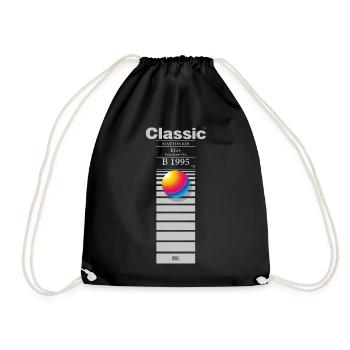 Chemise classique des années 90 Né en 1995 - Sac de sport léger - noir - Devant