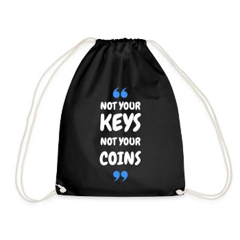 Pas vos clés. Pas vos pièces ! pour Hodler & Crypto - Sac de sport léger - noir - Devant