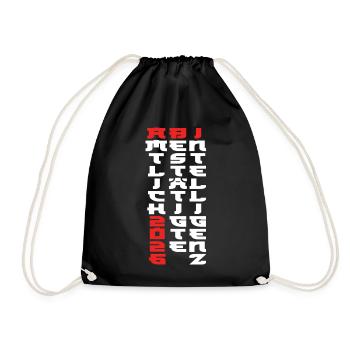Abi 2026 - Abitur - Manga Style Gift - Drawstring Bag - black - Front