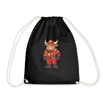 Fire Brigade Bull - Drawstring Bag - black - Front