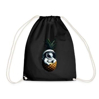 Astronaute à l’ananas - Sac de sport léger - noir - Devant