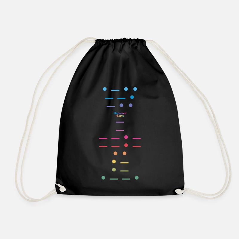 Pride Morsecode - Turnbeutel - Schwarz