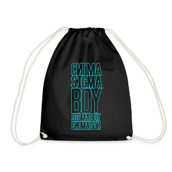 Sigma Boy Neon Chanson virale et inspiré de la tendance TikTok - Sac de sport léger - noir - Devant