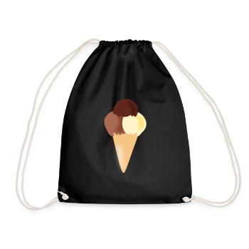 crème glacée restaurant crème glacée sundae83 - Sac de sport léger - noir - Devant