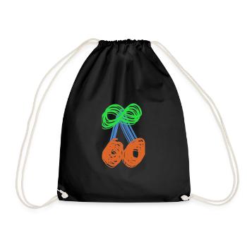 Summer Festival Cherries 🍒 - Drawstring Bag - black - Front
