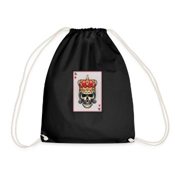 Poker King Skeleton - Drawstring Bag - black - Front