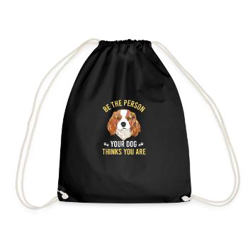 Hund Dog Lustige Hunde Sprüche für Hunde-Liebhaber - Turnbeutel - Schwarz - Vorne